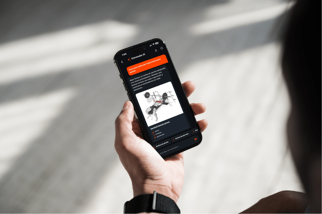 Entrenador con inteligencia artificial y seguimiento de entrenamiento en gymBE